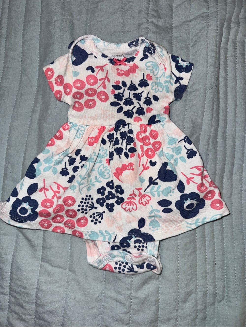 Onesie Dress with Fun Floral Pattern